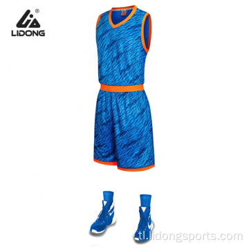 Pakyawan ng kabataan ng camouflage basketball jersey set